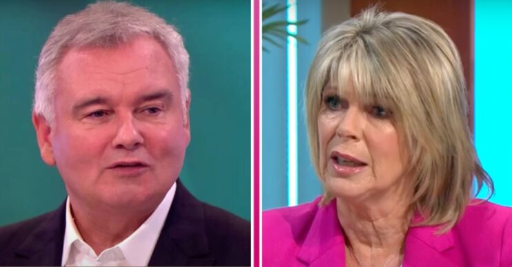 Eamonn and Ruth both look serious