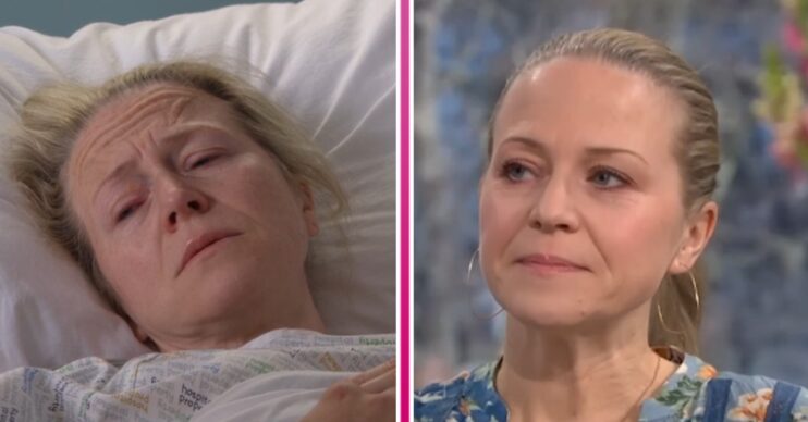Composite image of Kellie Bright and Linda Carter on EastEnders (Credit: BBC/Composite: ED!)