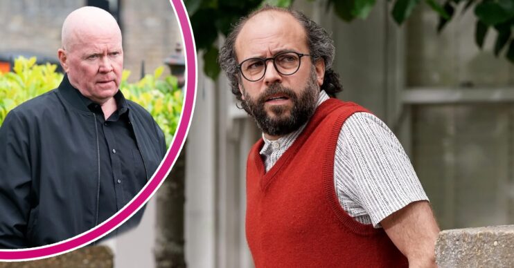 EastEnders' Reiss, and in a bubble is Phil