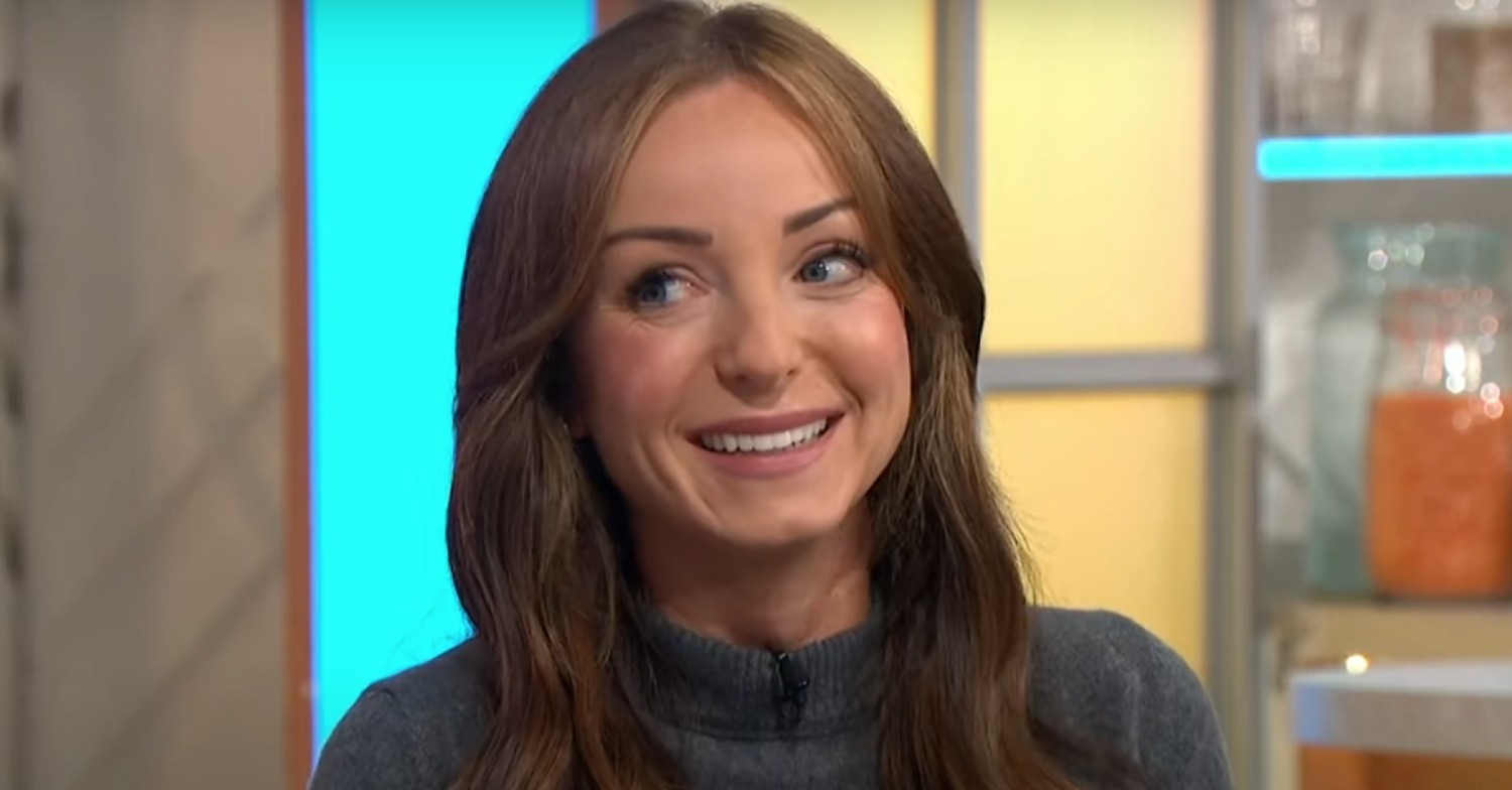 Call the Midwife star Helen George smiling on Lorraine