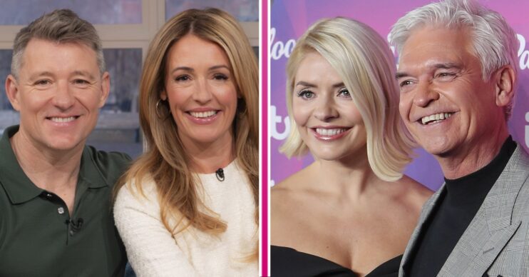 Ben Shephard, Cat Deeley, Holly Willoughby and Phillip Schofield smiling