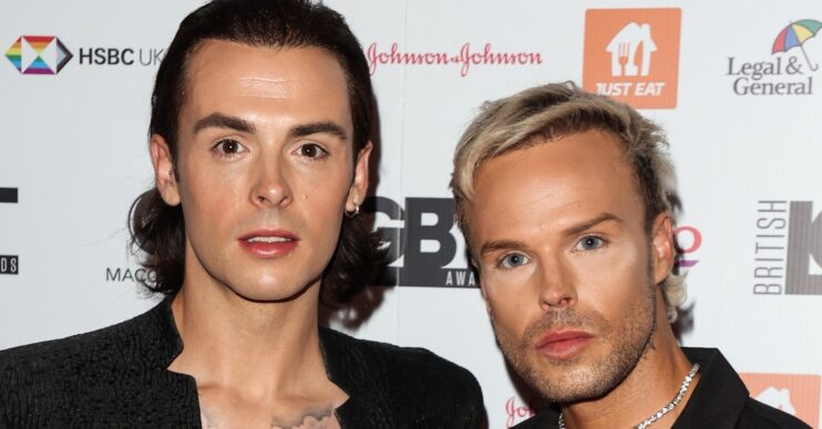 Union J star Jaymi Hensley and fiance Olly on the red carpet