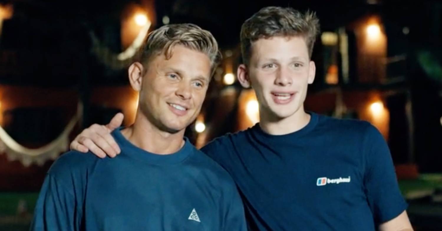 Jeff Brazier with his son Freddie on Celebrity Race Across the World