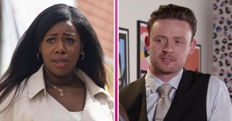Composite image of Joel and Dee-Dee on Corrie (Credit: ITV/Composite: ED!)