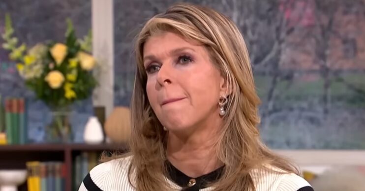 Kate Garraway looking upset on This Morning