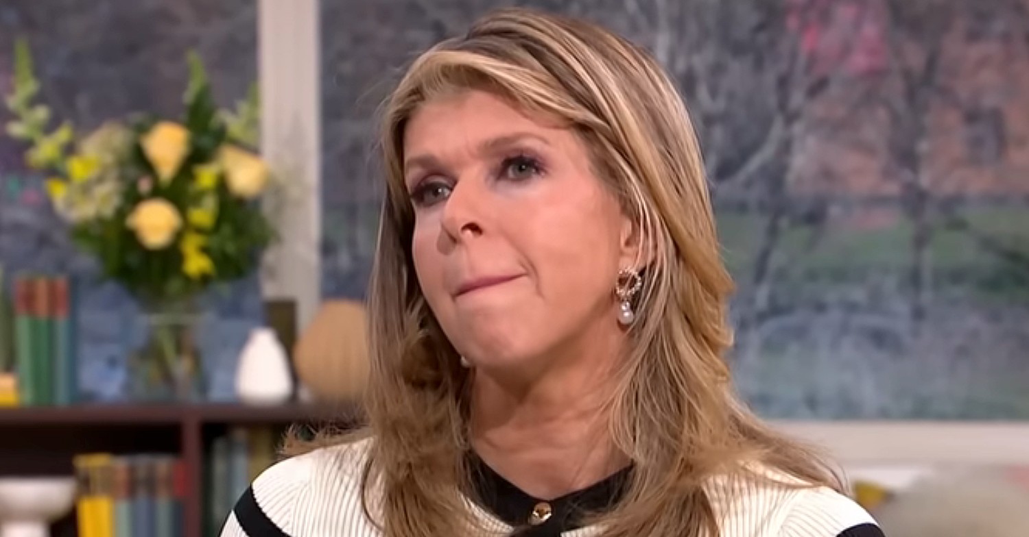 Kate Garraway looking upset on This Morning