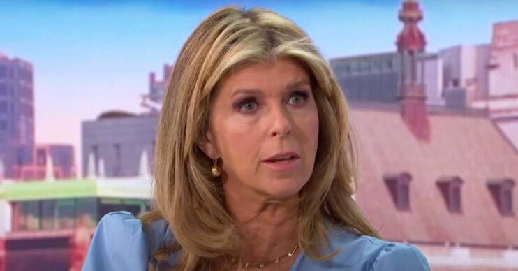 Kate Garraway looks serious on GMB