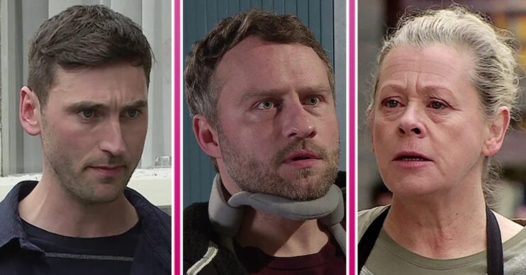 Composite image of Bernie, Kit and Paul on Corrie (Credit: ITV/Composite: ED!)