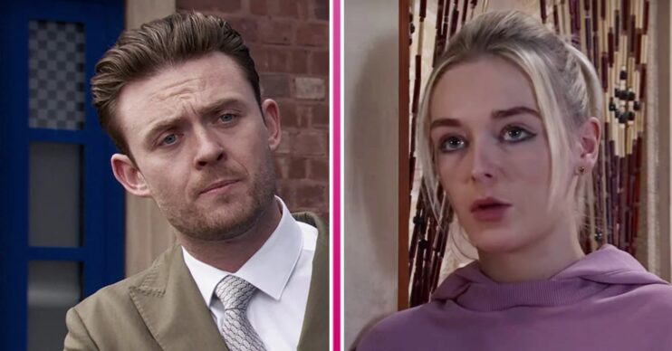 Composite image of Joel and Lauren on Corrie (Credit: ITV/Composite; ED!)