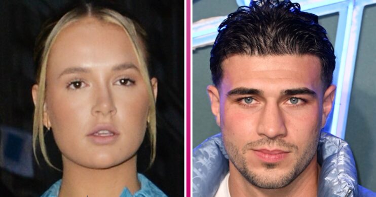 Molly-Mae Hague and Tommy Fury looking straight faced