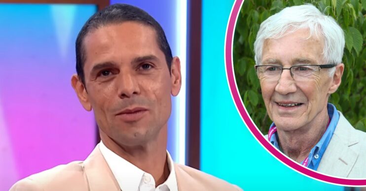 Paul O'Grady smiling at CFS and husband Andre on Loose Women