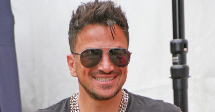 Peter Andre smiling at show