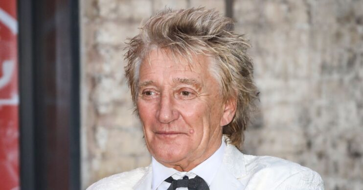 Rod Stewart crossing his arms