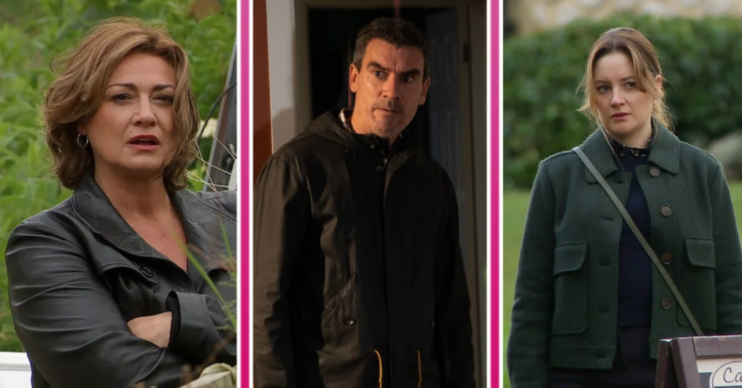 Emmerdale composite image of Moira Cain and Ella (Credit: ITV/Comp ED!)