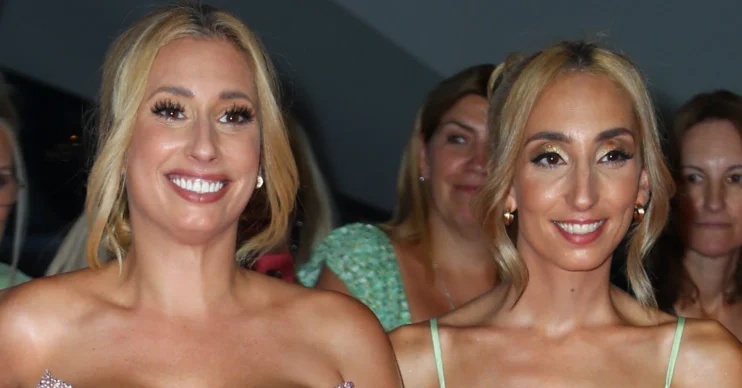 Stacey Solomon smiling alongside her sister Jemma