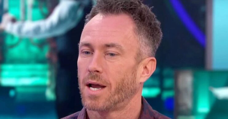 Strictly star James Jordan looks down