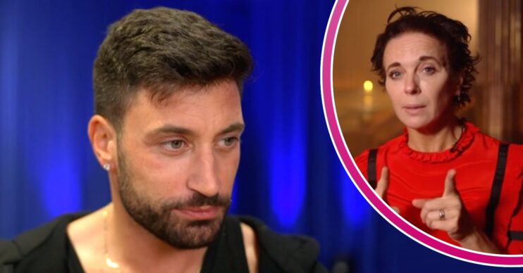 Giovanni Pernice looks wistful, Amanda Abbington raises a finger on Strictly