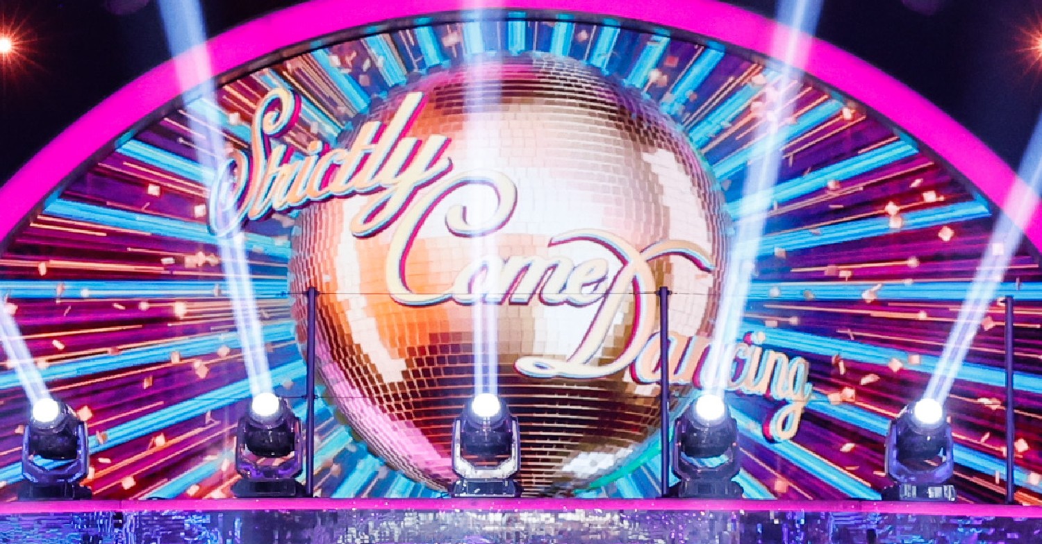 Strictly logo in the ballroom