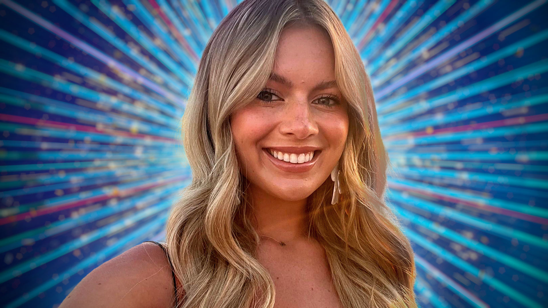 Tasha Ghouri against the Strictly background