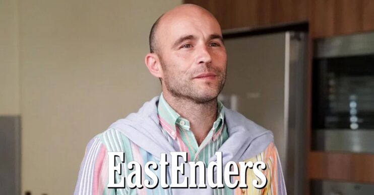 Teddy Mitchell looking thoughtful on EastEnders (Credit: BBC/Composite: ED!)