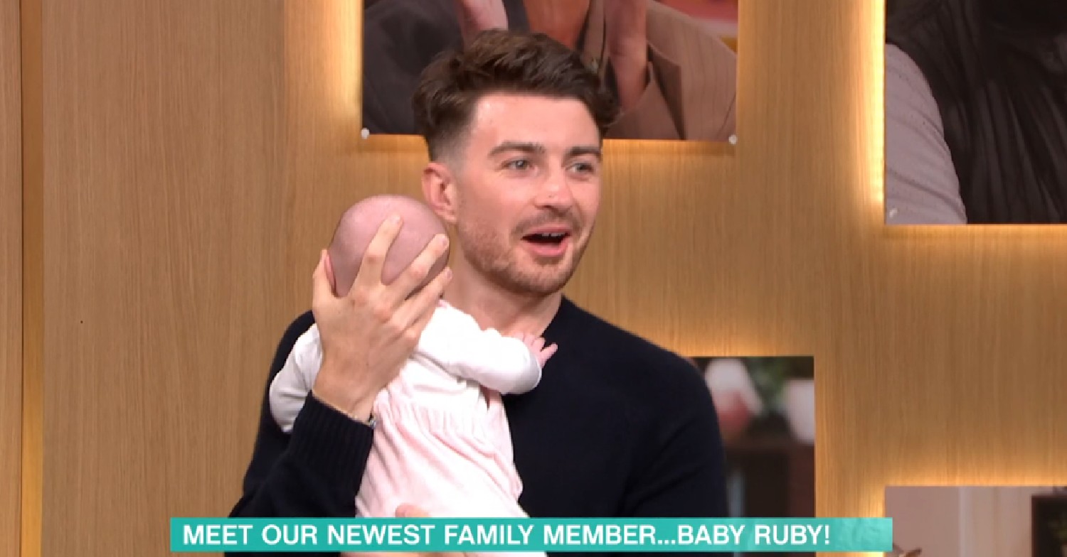 Sian Welby's partner and baby daughter on This Morning
