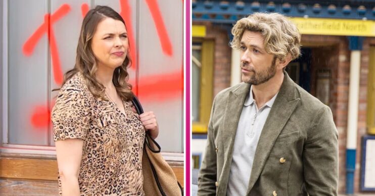 Composite image of Rowan and Tracy on Coronation Street (Credit: ITV/Composite: ED!)