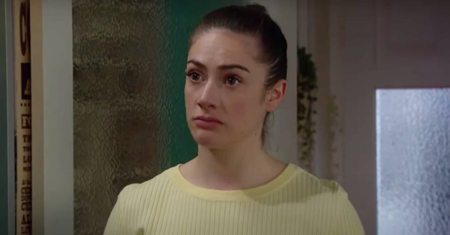 Victoria Sugden looks surprised