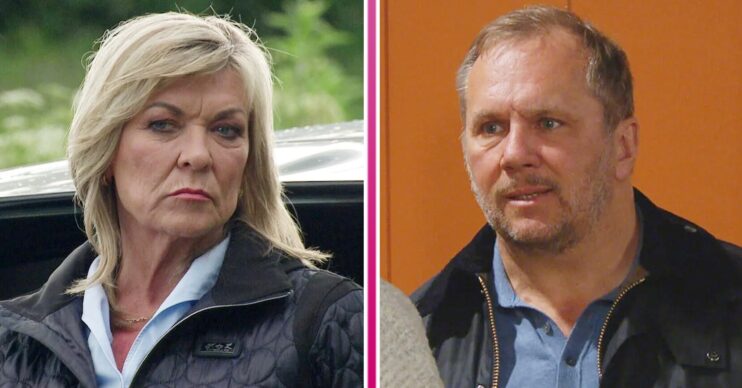Composite image of Will and Kim on Emmerdale (Credit: ITV/Composite: ED!)
