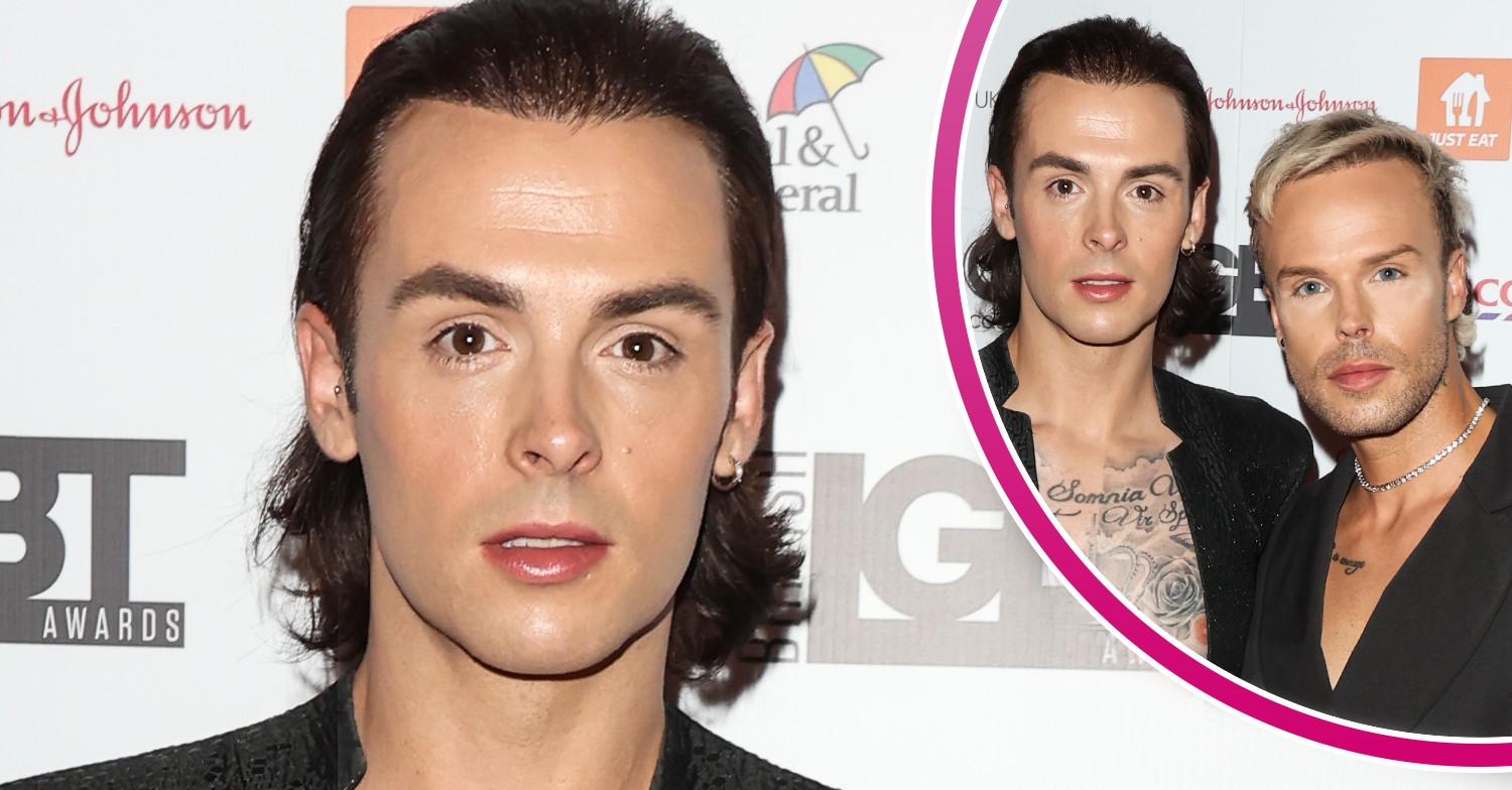 X Factor star Jaymi Hensley posing with fiancé at event