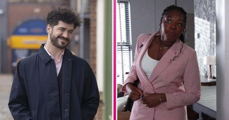 Dee-Dee and Adam look romantic in Coronation Street