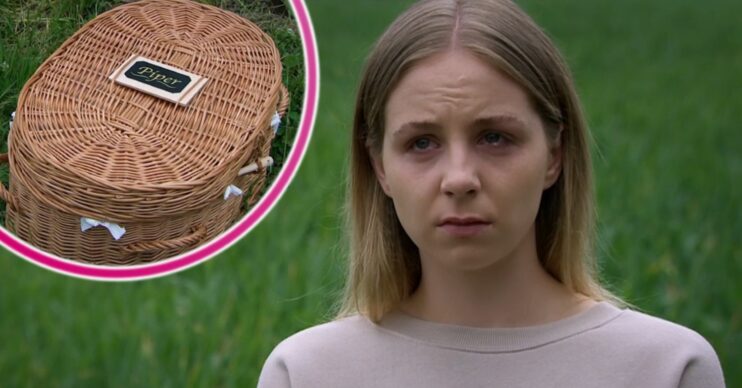 Emmerdale Belle and Piper casket