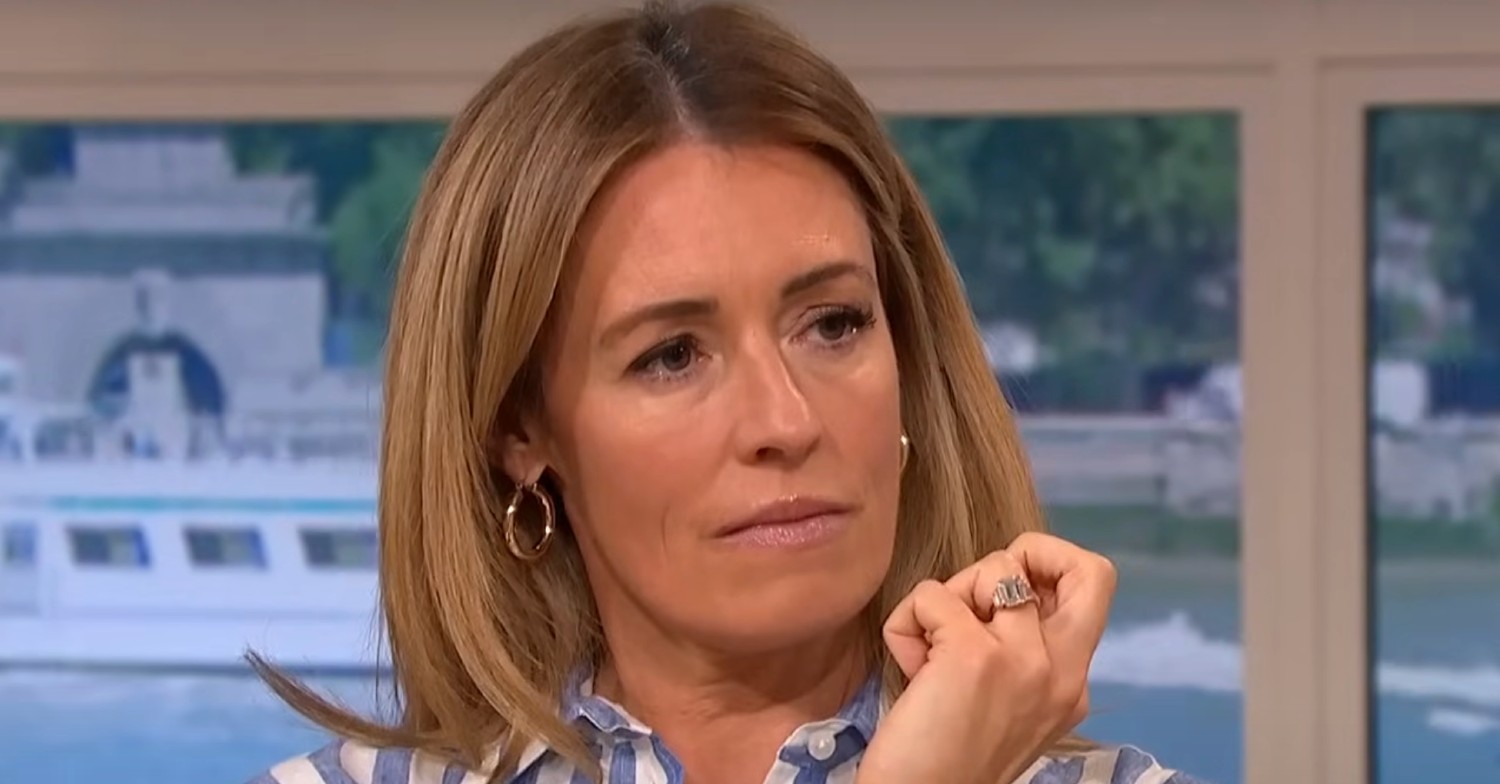 Cat Deeley frowning on This Morning