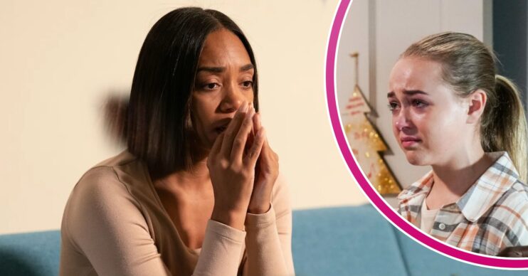 Amy and Chelsea distressed EastEnders