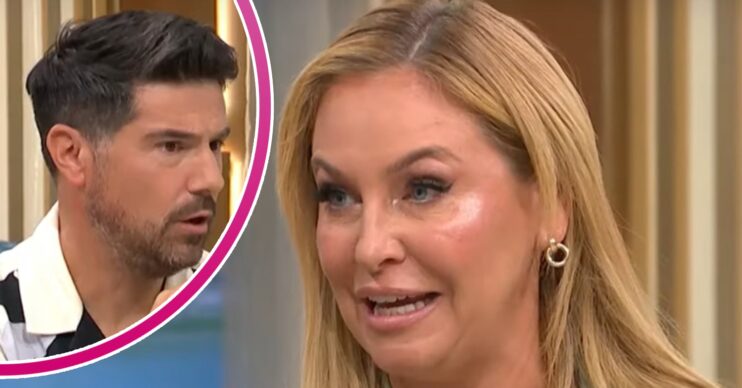 Josie Gibson talking on This Morning beside a shocked Craig Doyle