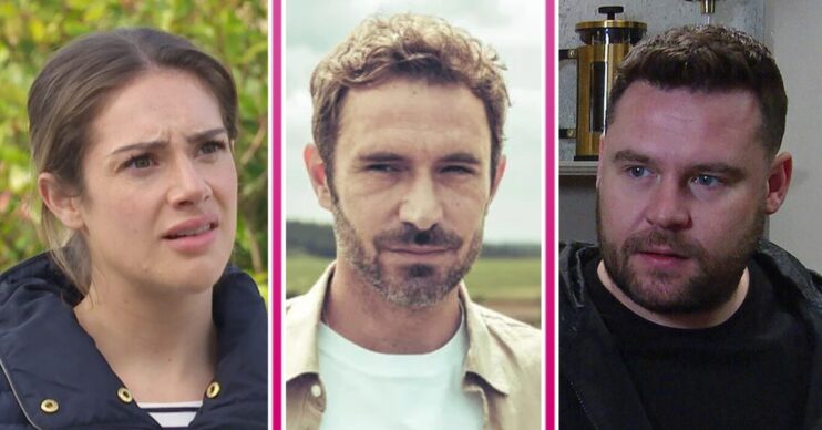 Emmerdale's Victoria, John and Aaron