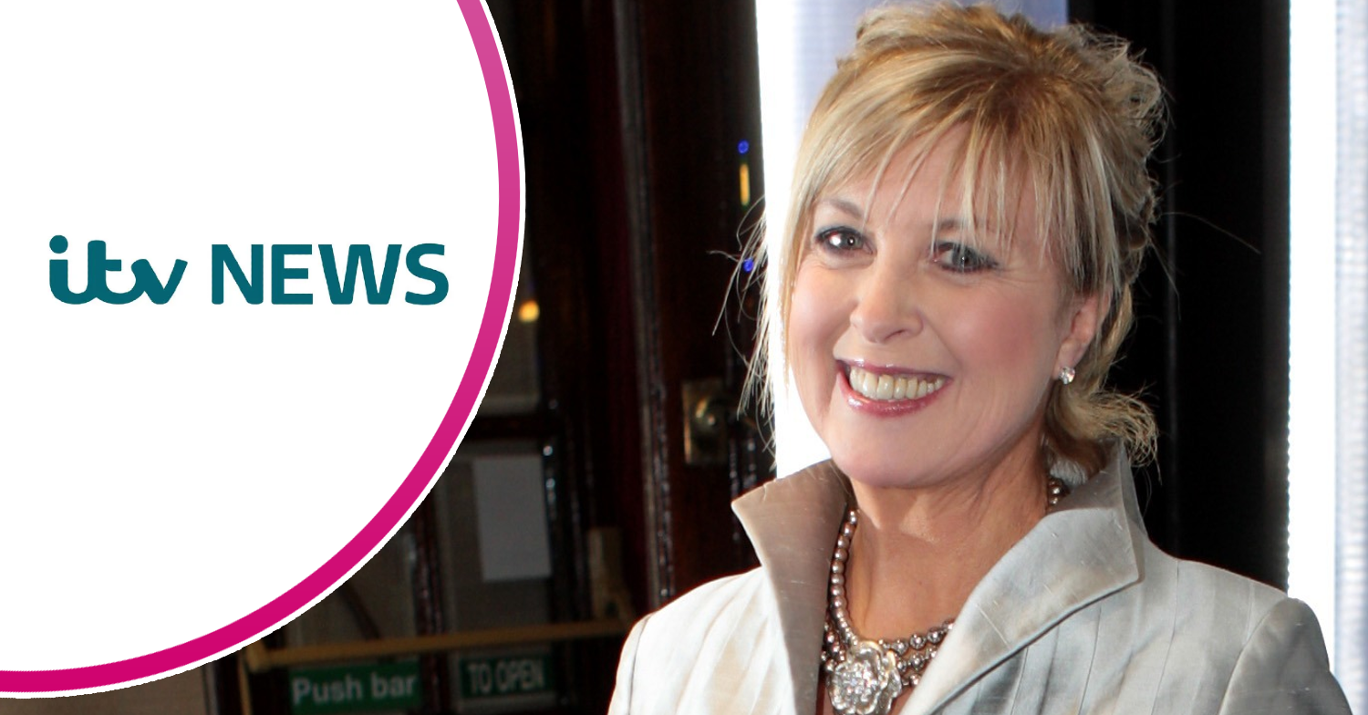 ITV News logo and Lucy Meacock smiling