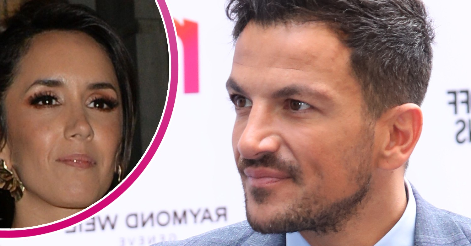 Peter Andre looking over at Janette Manrara looking in front