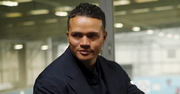 Jermaine Jenas looking fed up on TNT Sports