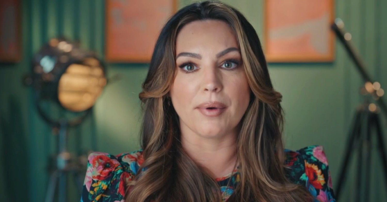 Kelly Brook speaking to camera on Celebrity Race Across the World