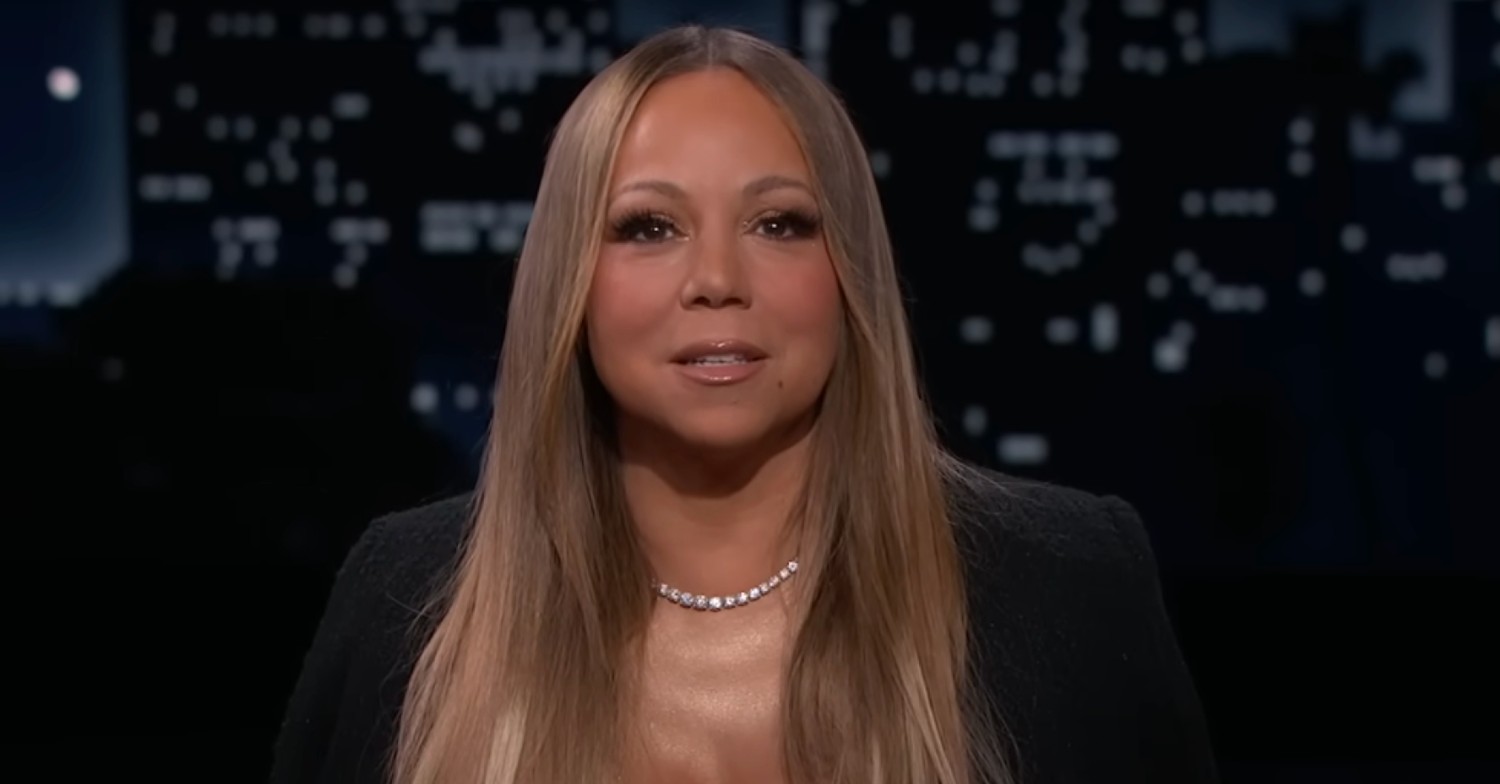 Mariah Carey looking stern