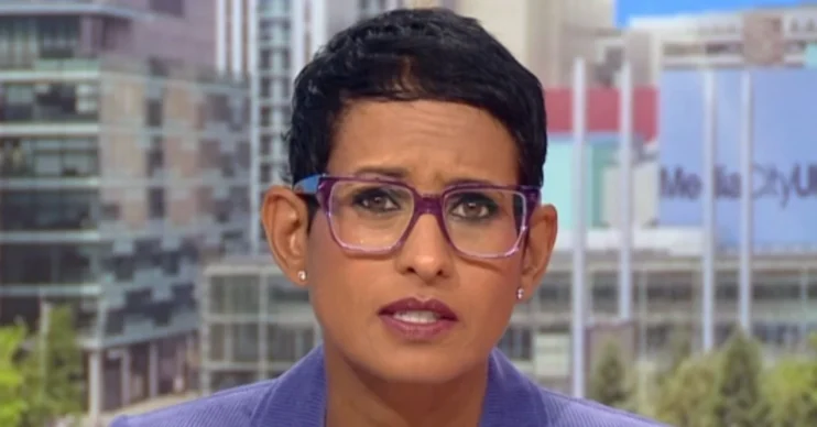 Naga Munchetty presenting BBC Breakfast