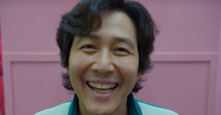 Gi-Hun smiling on Squid Game