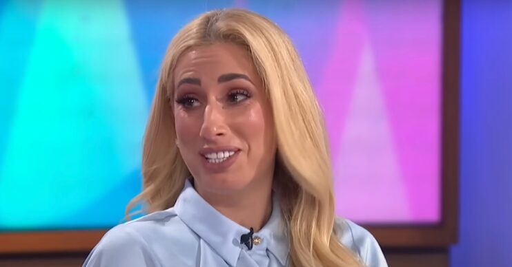 Stacey Solomon smiling on Loose Women
