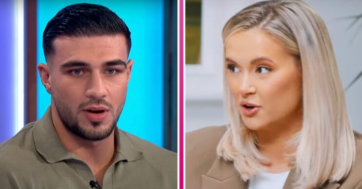 Tommy Fury and Molly-Mae speaking during interviews