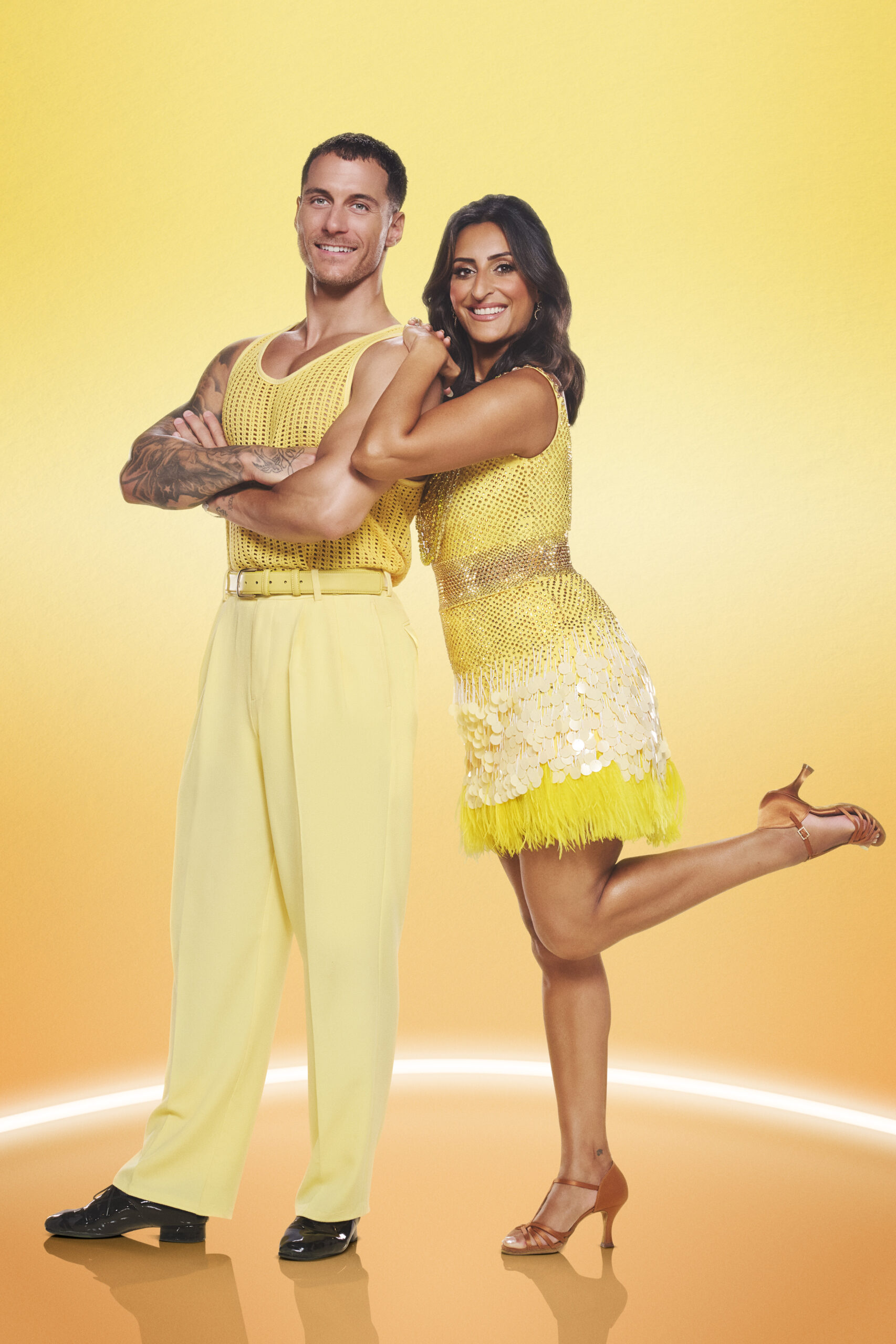 Gorka Marquez wearing yellow with Dr Punam