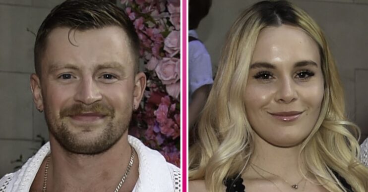 Adam Peaty and Holly Ramsay smiling at event