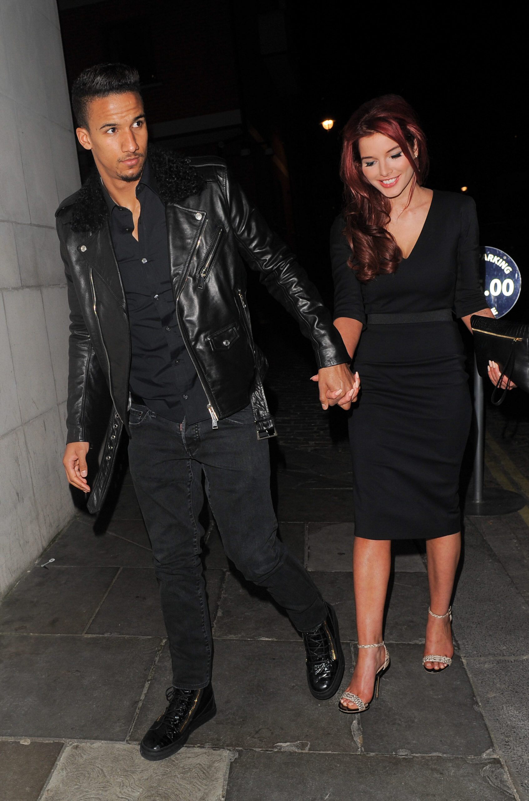 Helen Flanagan holding Scott Sinclair's hand