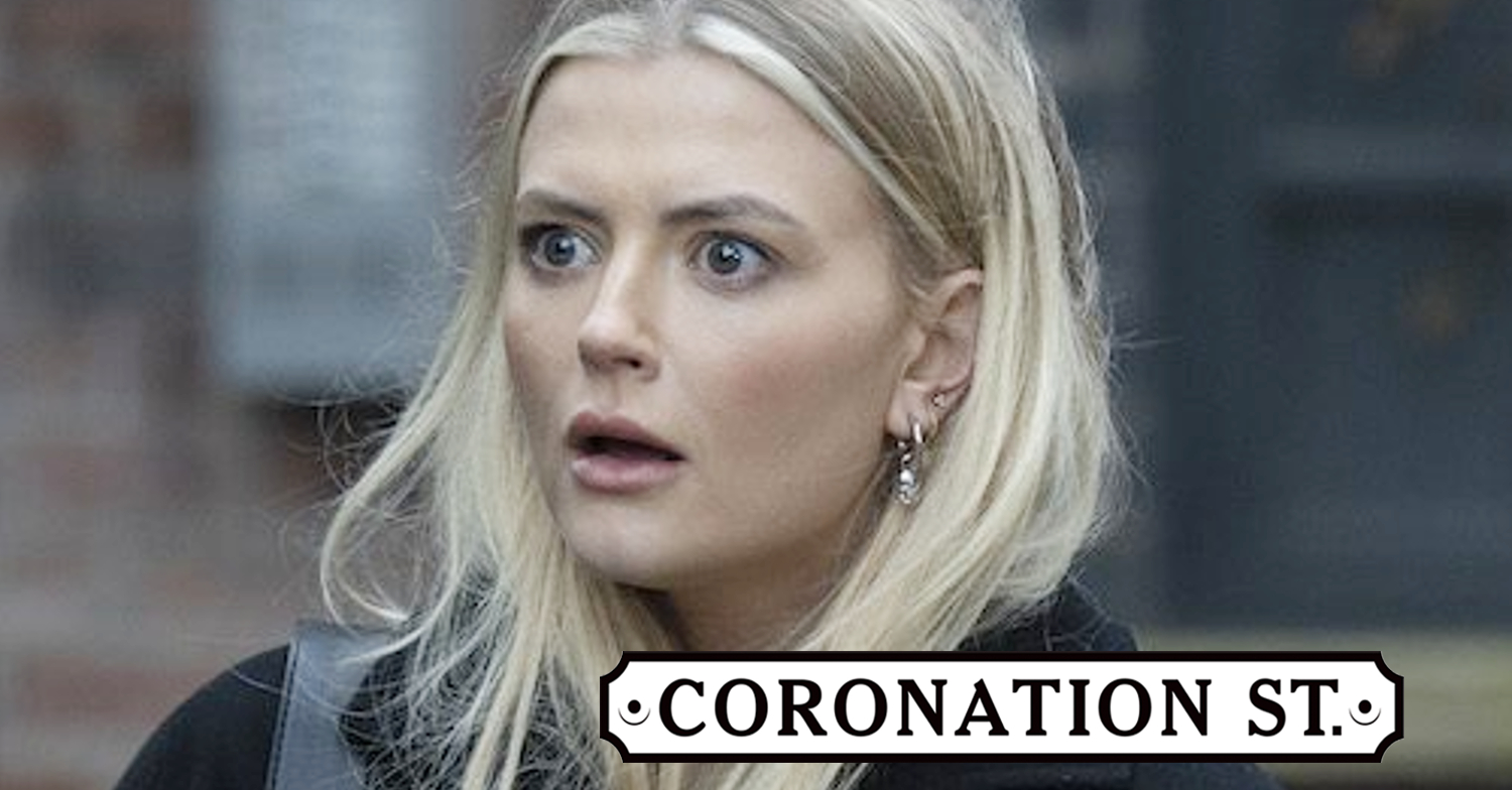 Coronation Street's Bethany Platt, the Corrie logo