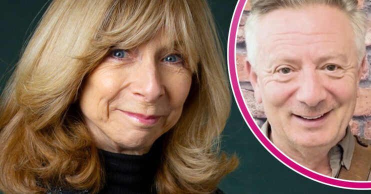 Coronation Street's Gail, and in a bubble is Martin Platt