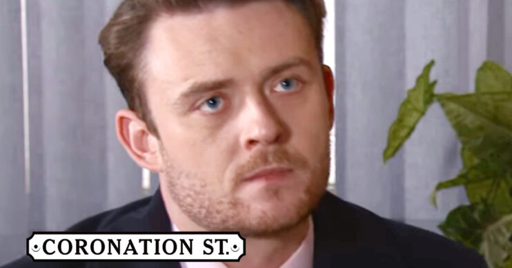 Coronation Street's Joel, the Corrie logo